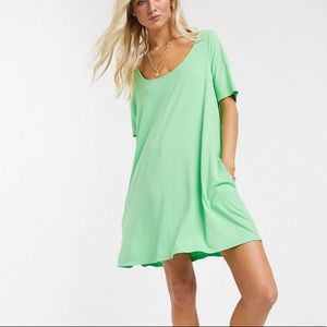 BRAND NEW SWING T SHIRT DRESS IN GREEN
